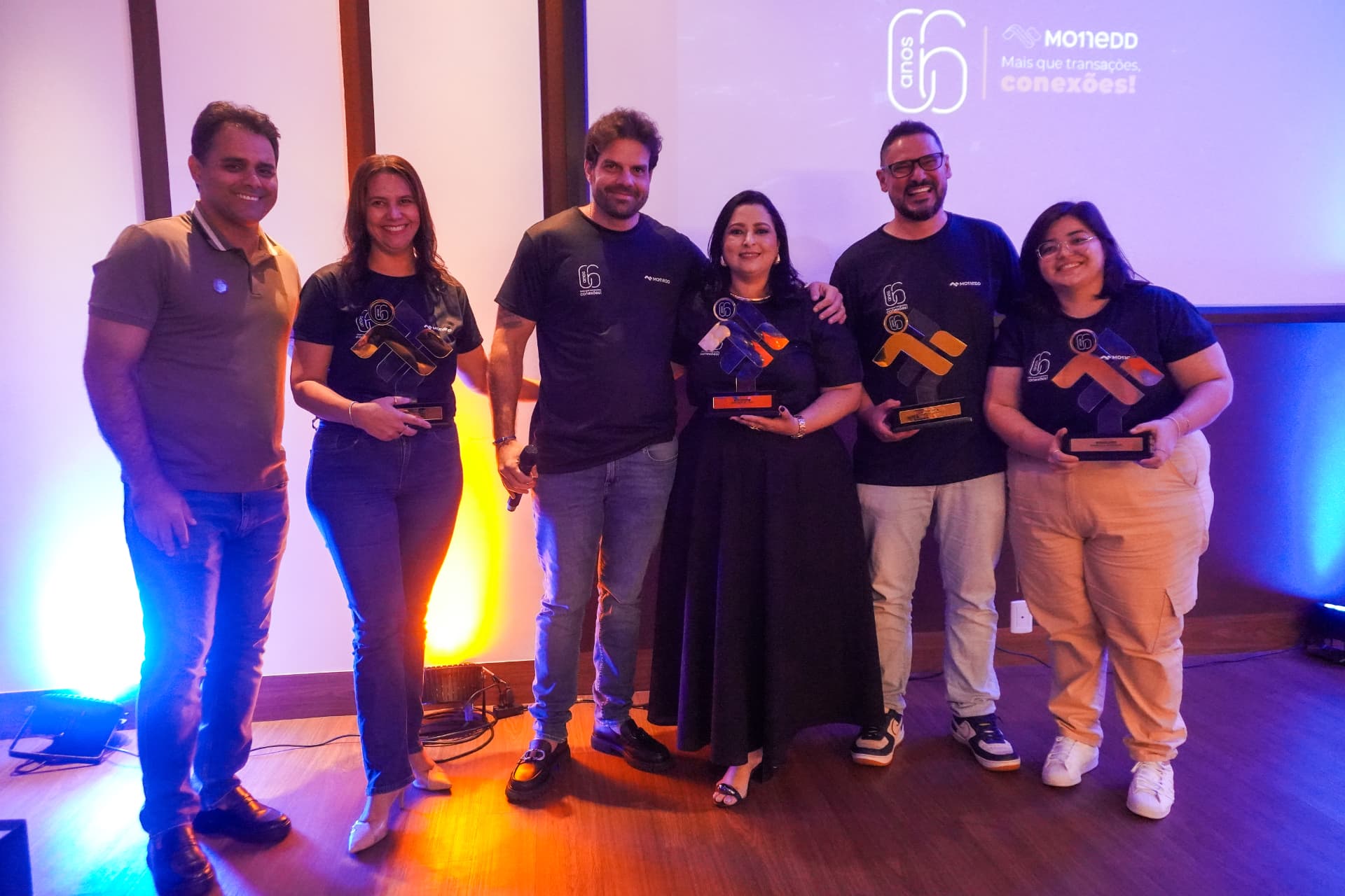 Premiação de colaboradores no aniversário de 6 anos da Monedd